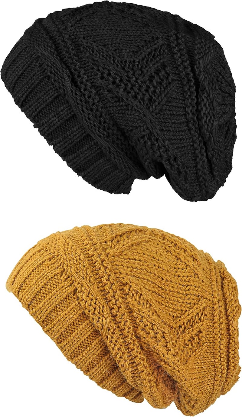 Lilax Knit Slouchy Oversized Soft Warm Winter Beanie Hat - Image 5